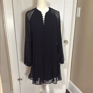 Joie Black Ballon Sleeve Cocktail Dress